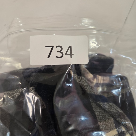 Carhartt Men's Large Flannel Long Sleeve Button Up Work Shirt Black Blue Plaid - Picture 7 of 7